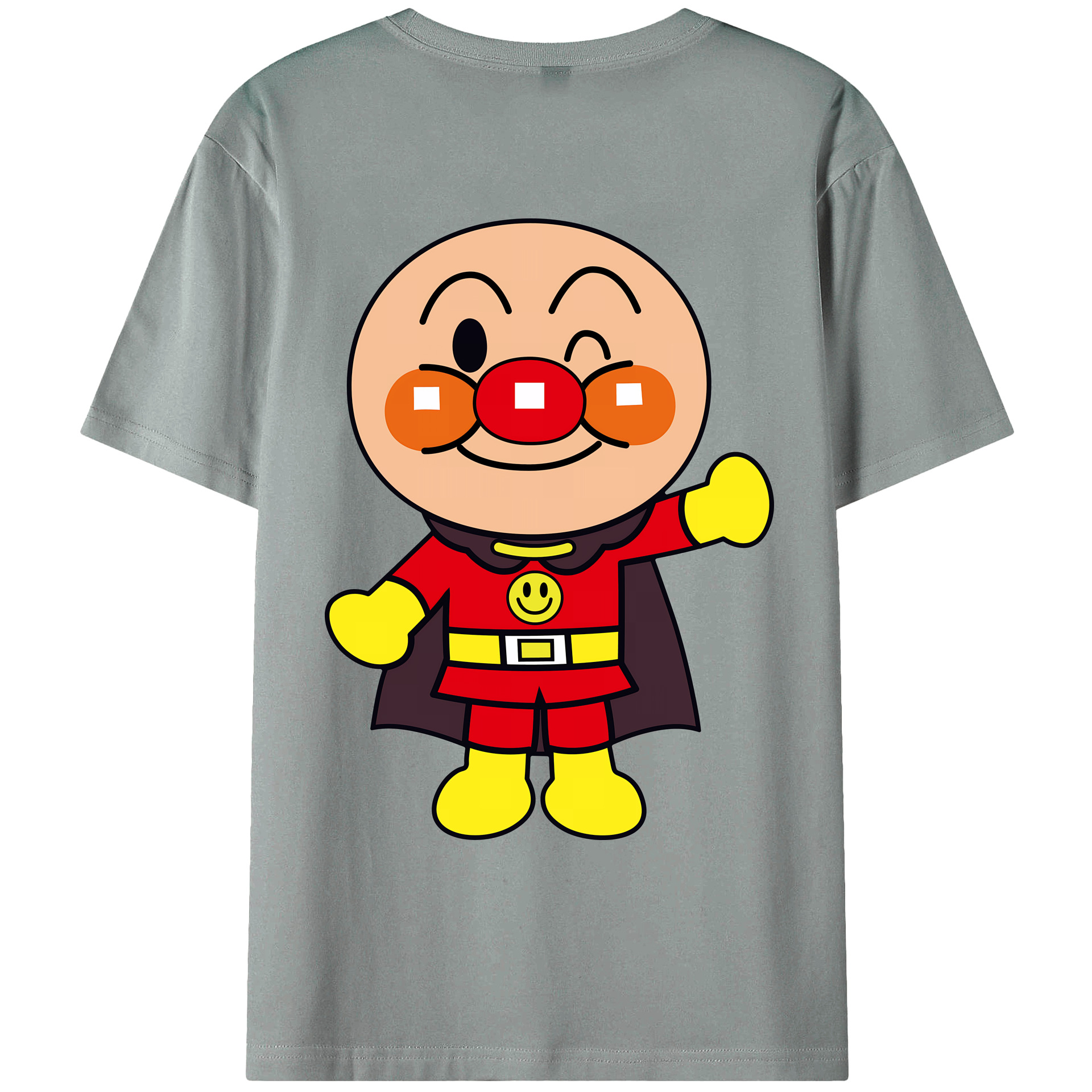 （画像用） アンパンマン Anpanman 綿100％ メンズ半袖Tシャツ（バックプリント） 通気性